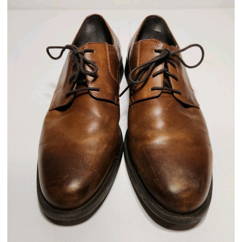 Cole Haan Mens Leather Dress Shoe Size 11.5M‎ Brown C24046 Oxford Lace Up